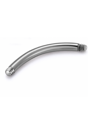 Implant Grade Titanium Threaded Curved Barbell – Natural Titanium Color